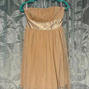 Necessary Objects gold sequin and tulle dress